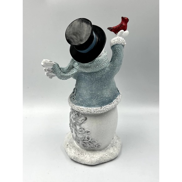 Hallmark Set of 2 Winter Wonderland Snowman With Cardinal Figurine And L amp be - Picture 7 of 9